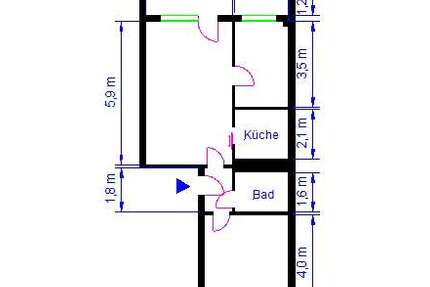 Wohnung zum Mieten in Magdeburg 329,99 € 55.93 m² 3 zimmer