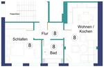 Etagenwohnung Gotha - 2 Zimmer, 49 m&sup2;, 380&euro; | Angebot:26613464
