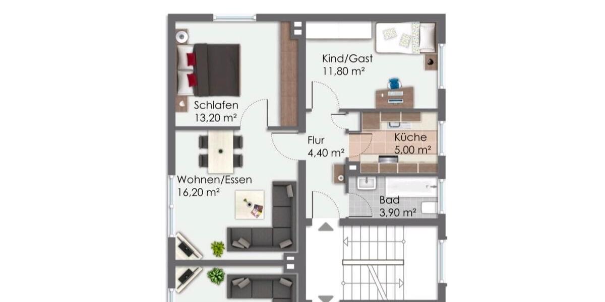 Etagenwohnung Solingen - 2 Zimmer, 55 m&sup2;, 650&euro; | Angebot:26517450
