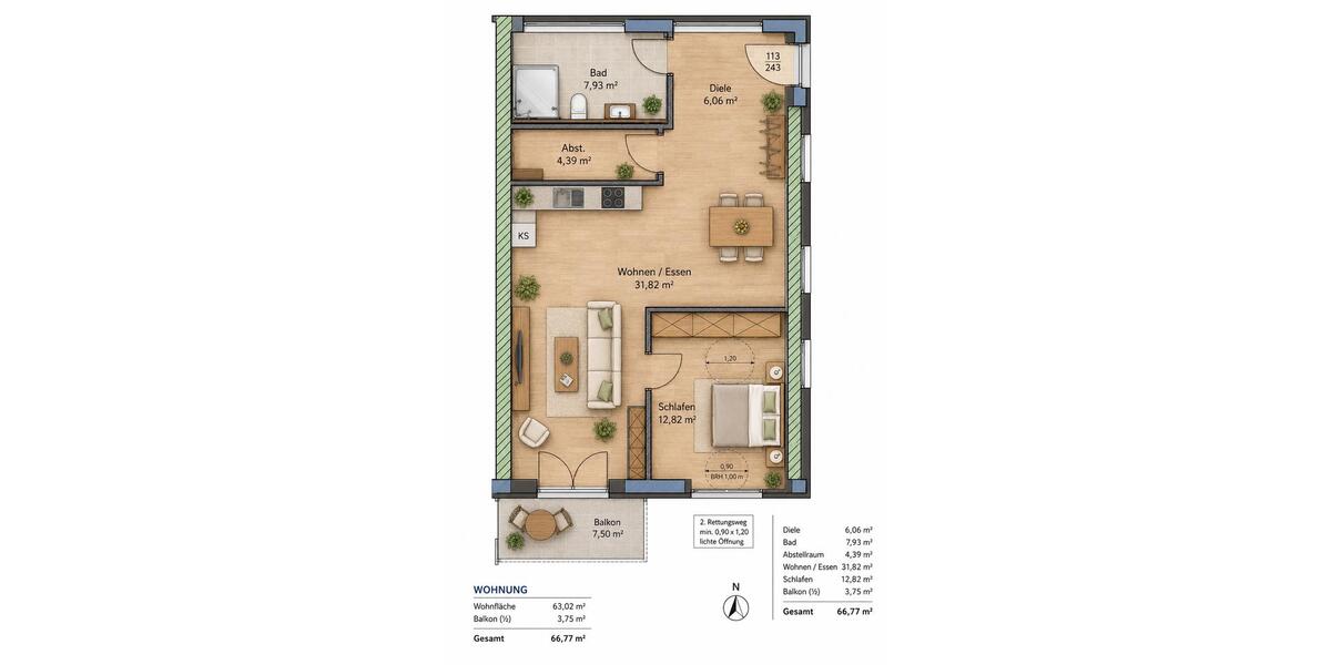 Etagenwohnung Burbach - 2 Zimmer, 65 m&sup2;, 815&euro; | Angebot:26635341