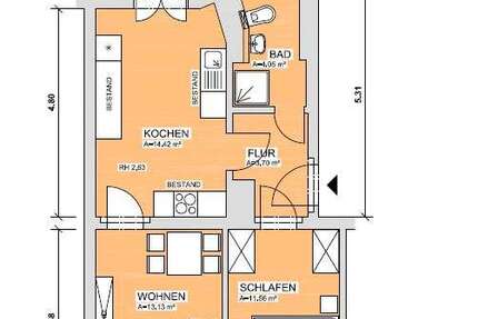 Wohnung Werdau - 2 Zimmer, 49 m&sup2;, 293&euro; | Angebot:26768084