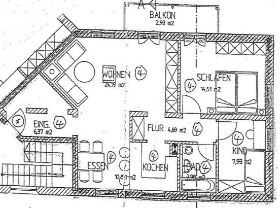Bühlau: 3-Zimmer-Wohnung mit Balkon und EBK, ab August frei - Etagenwohnung Dresden Bühlau/Weißer Hirsch | Angebot:26195062