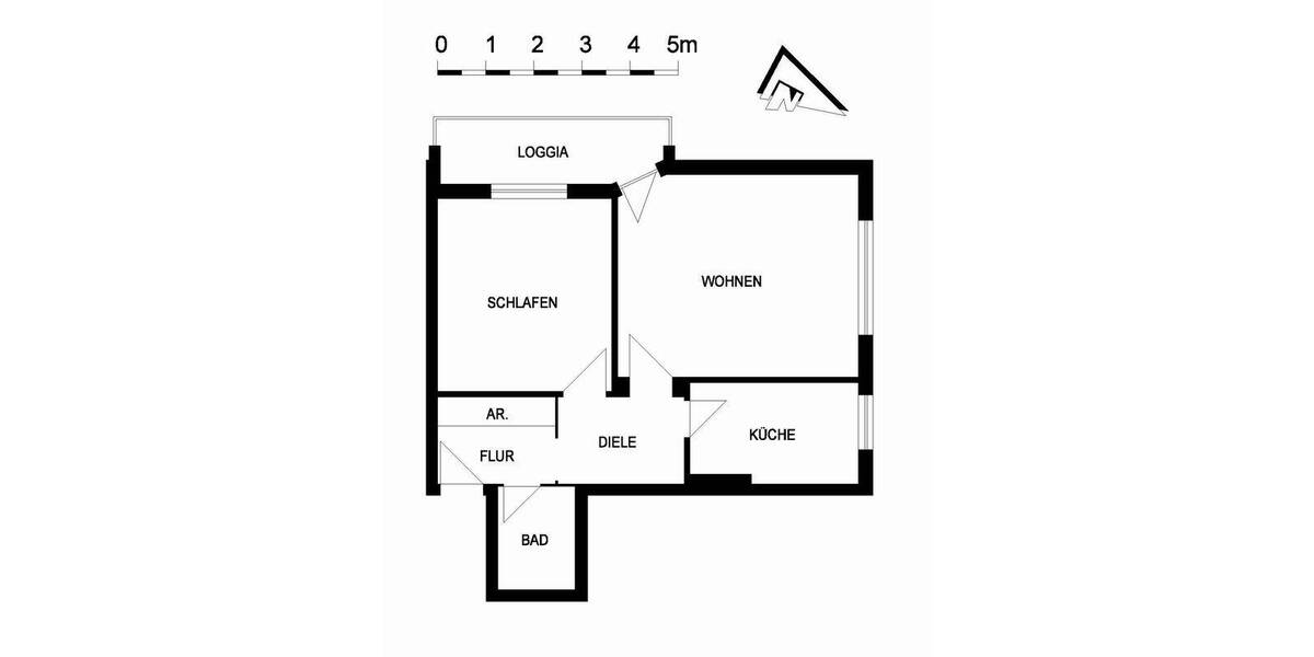 Etagenwohnung Elmshorn - 2 Zimmer, 54 m&sup2;, 467&euro; | Angebot:26675002