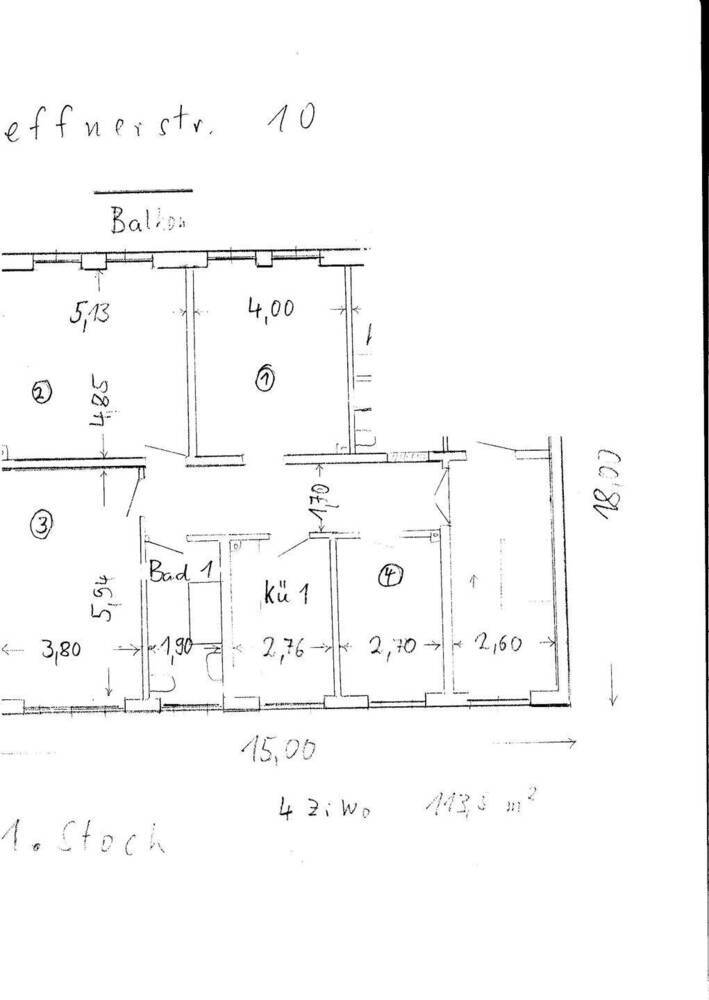 RESERVIERT!!! - Seffnerstraße 10 - großzügige VierraumWohnung mit Balkon