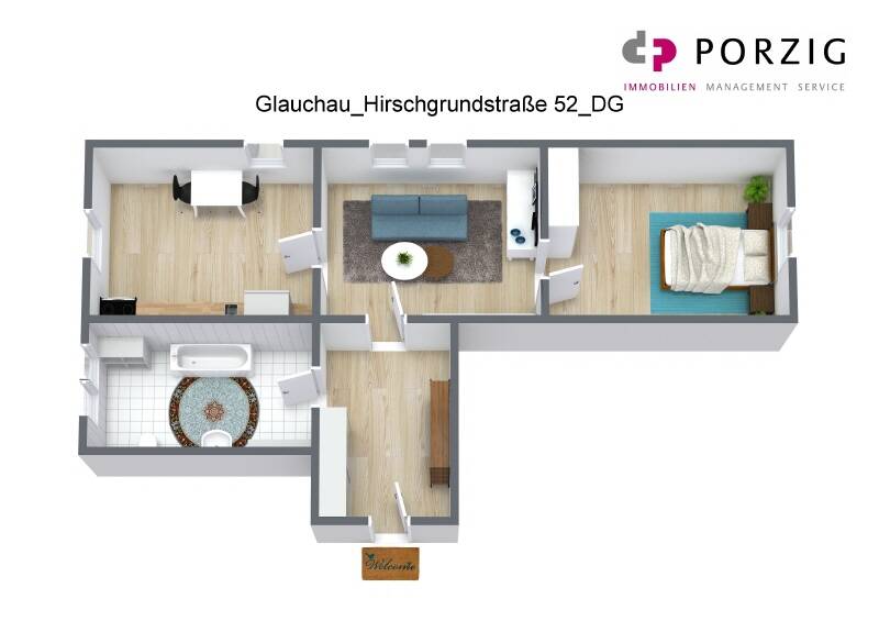 Etagenwohnung Glauchau - 2 Zimmer, 72 m&sup2;, 330&euro; | Angebot:19320675