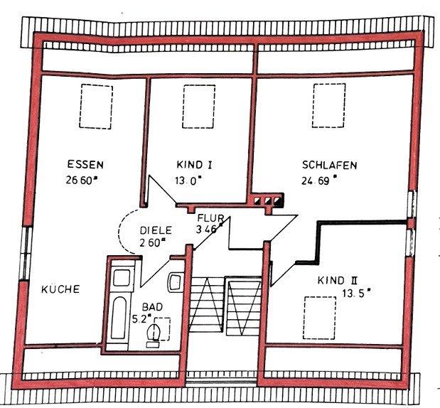 Dachgeschoßwohnung Gernsheim - 4 Zimmer, 86 m&sup2;, 1.150&euro; | Angebot:26006065
