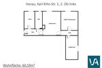 Etagenwohnung Hanau Großauheim - 3 Zimmer, 61 m&sup2;, 679&euro; | Angebot:26030011