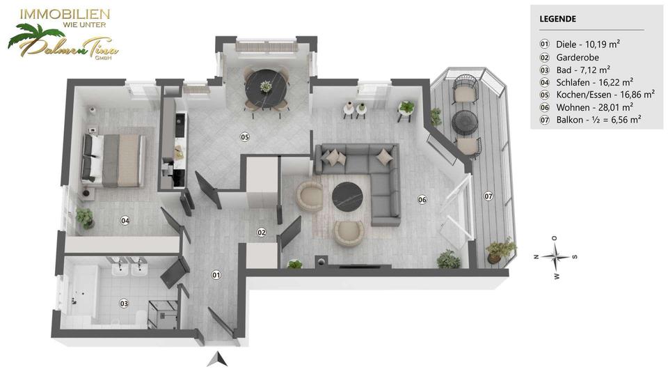 Etagenwohnung Bad Aibling - 2 Zimmer, 85 m&sup2;, 1.200&euro; | Angebot:26005741