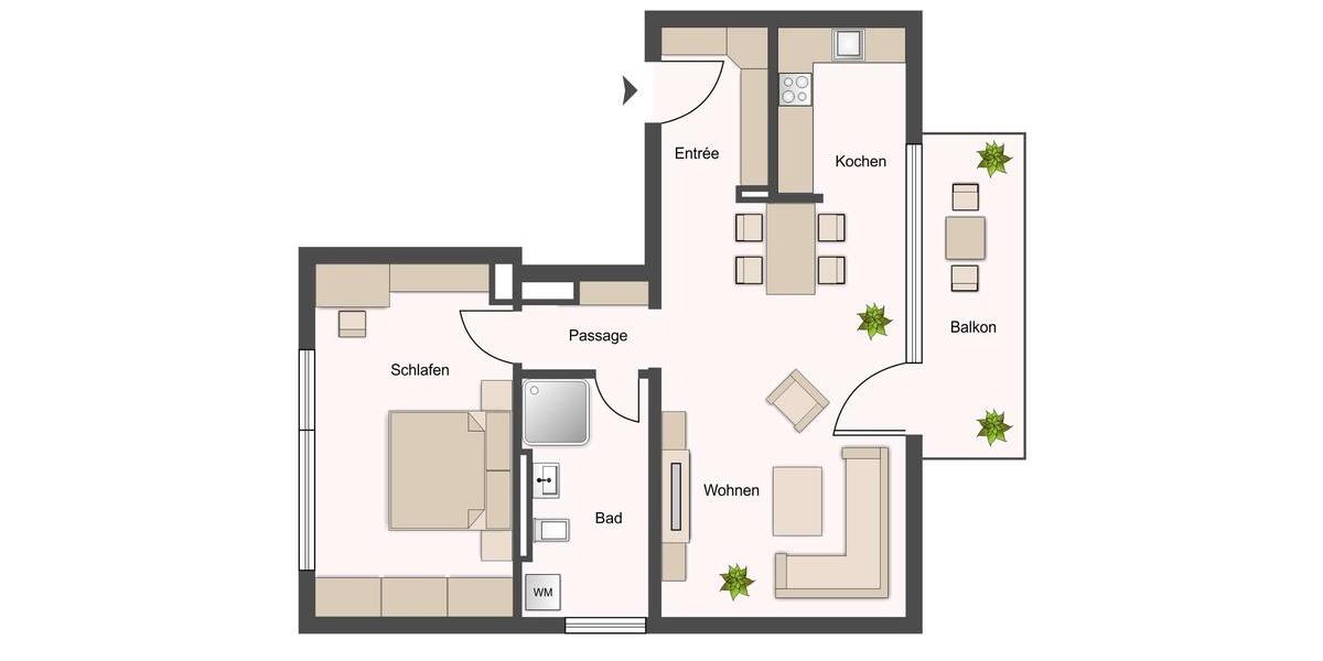 Etagenwohnung Machern - 2 Zimmer, 59 m&sup2;, 883&euro; | Angebot:25959987