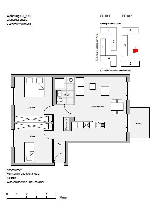 Hochwertige 3-Zimmer-Wohnung am Waller Sand zimmer