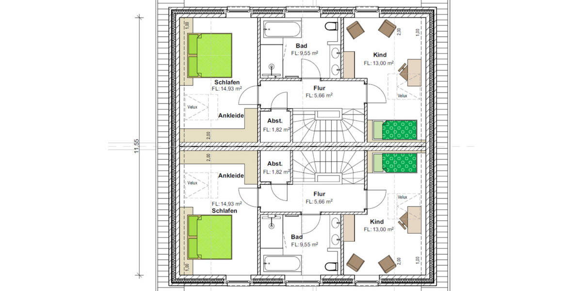 Doppelhaushälfte Wangerland - 3 Zimmer, 110 m&sup2;, 1.550&euro; | Angebot:24238613