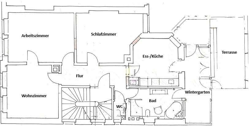 Erdgeschoßwohnung Stuttgart Stuttgart-West - 4 Zimmer, 105 m&sup2;, 2.215&euro; | Angebot:26296407