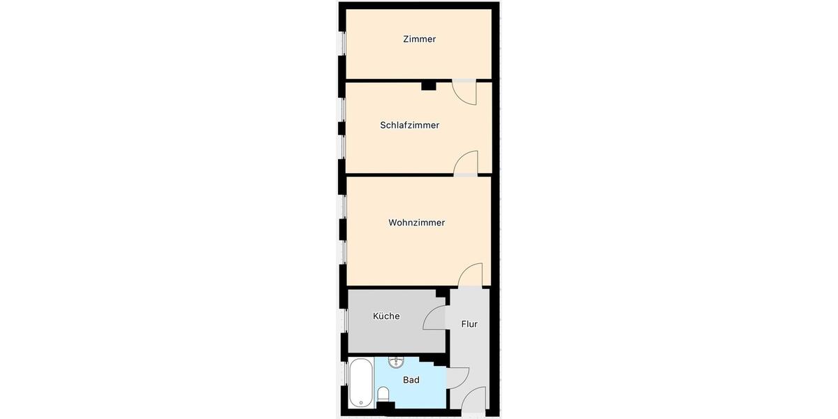 Etagenwohnung Lübben (Spreewald) - 2.5 Zimmer, 60 m&sup2;, 600&euro; | Angebot:25782072