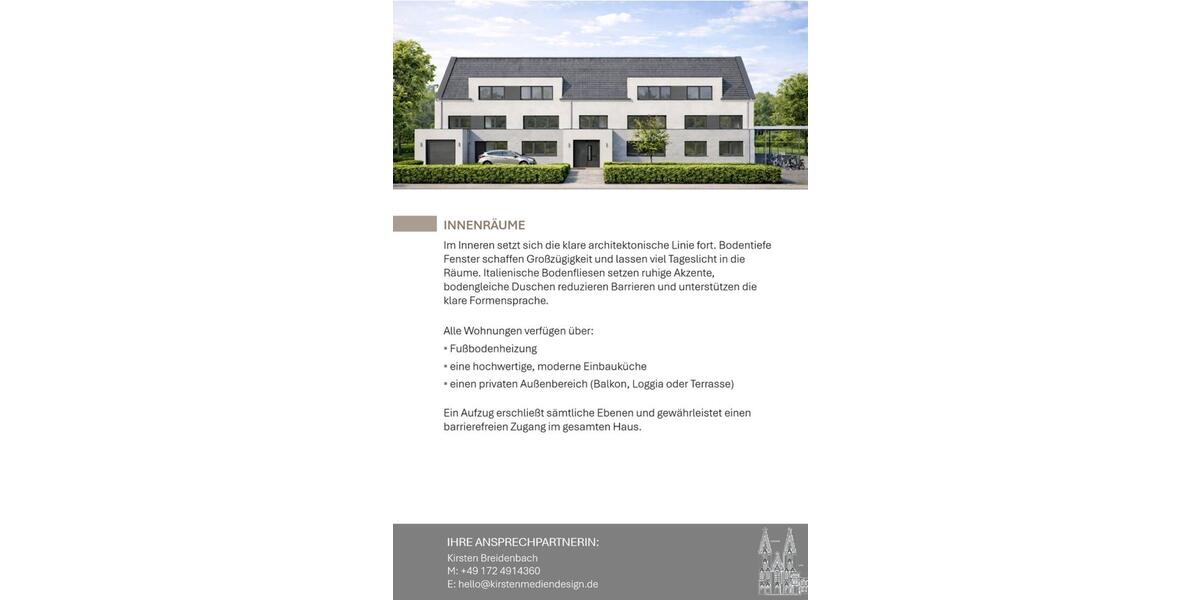 Erdgeschoßwohnung Münster Mitte-Süd - 3 Zimmer, 82 m&sup2;, 2.295&euro; | Angebot:24872640