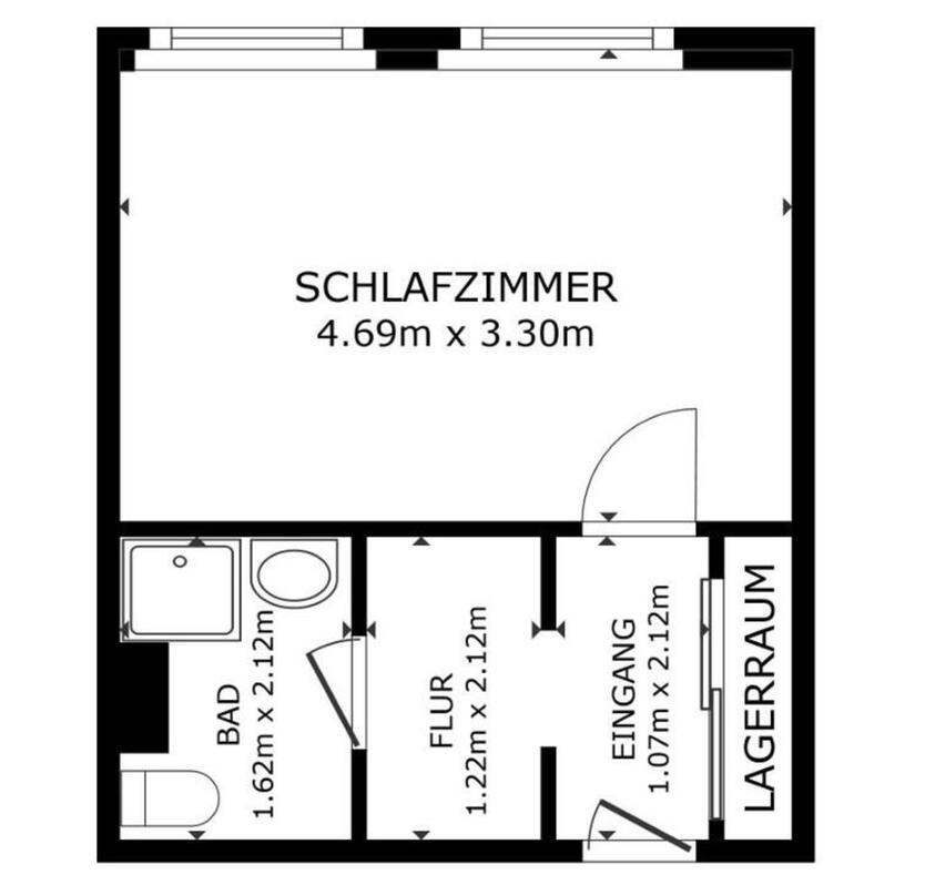 City-Single Wohnung-Direkt am alten PosthofBorngasse zimmer