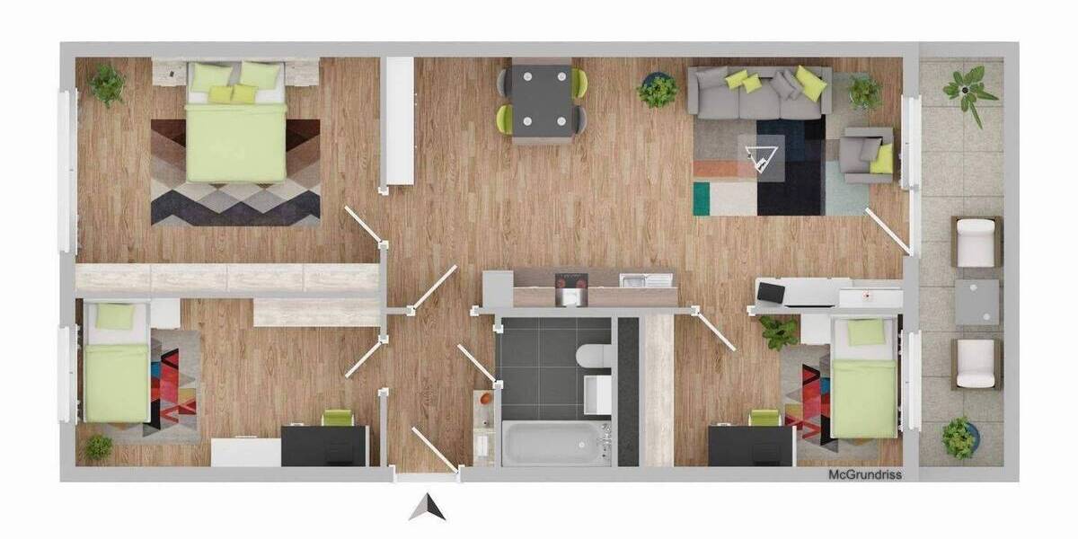 Etagenwohnung Zwickau Pölbitz - 3 Zimmer, 70 m&sup2;, 399&euro; | Angebot:26842133