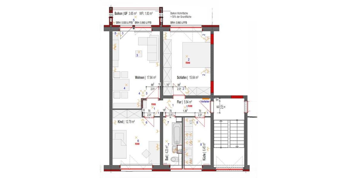 Etagenwohnung Wulkenzin - 3 Zimmer, 65 m&sup2;, 390&euro; | Angebot:26194821