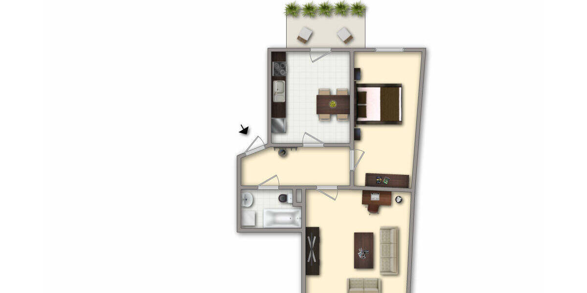 Etagenwohnung Chemnitz Hilbersdorf - 2 Zimmer, 62 m&sup2;, 269&euro; | Angebot:26758979