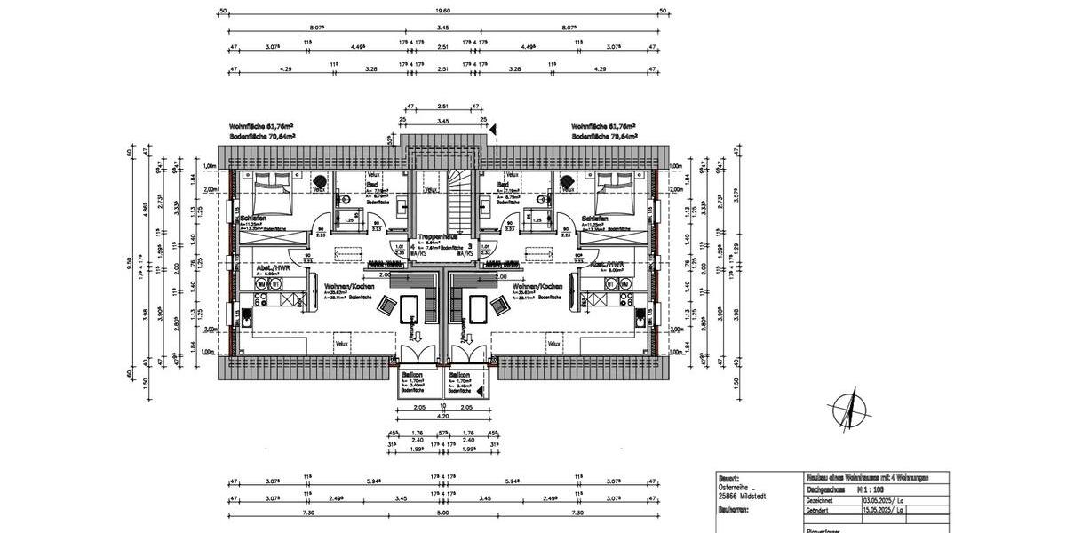 Dachgeschoßwohnung Mildstedt - 2 Zimmer, 64 m&sup2;, 930&euro; | Angebot:24846215