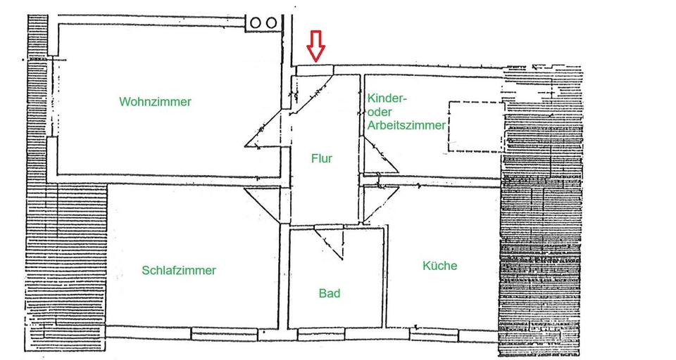 Dachgeschoßwohnung Hainichen - 3 Zimmer, 70 m&sup2;, 398&euro; | Angebot:24144480