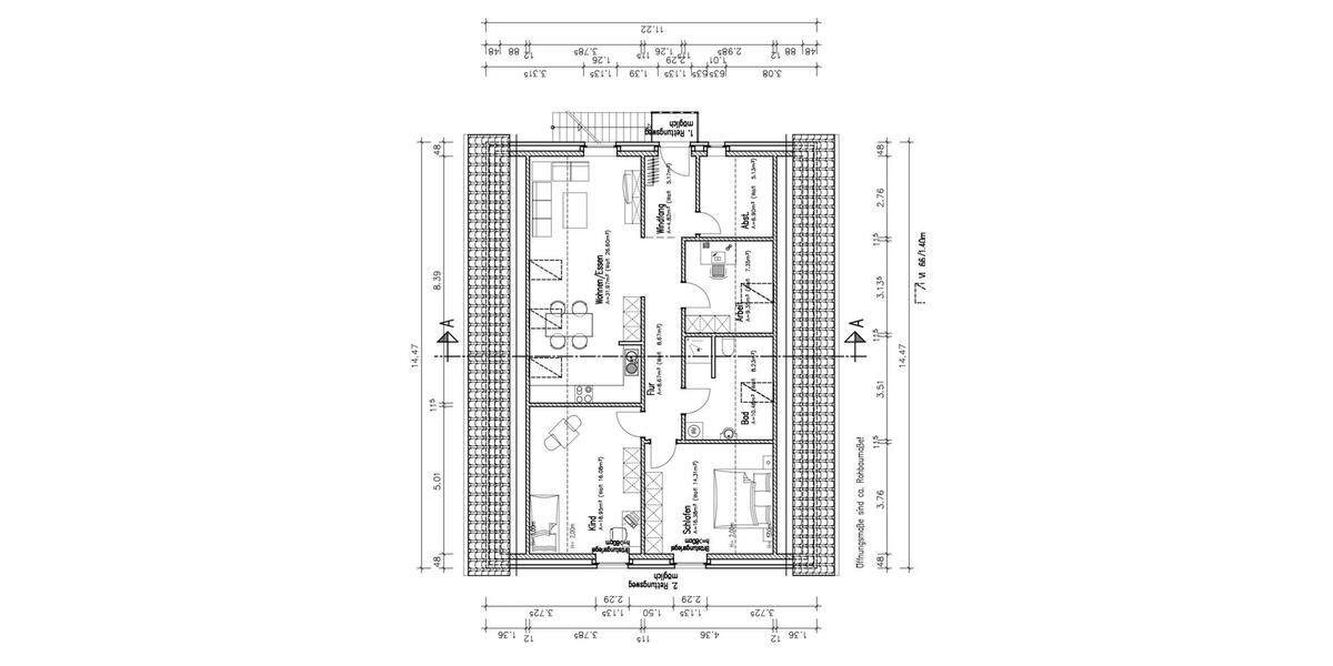 Dachgeschoßwohnung Viöl - 4 Zimmer, 92 m&sup2;, 1.150&euro; | Angebot:25612486