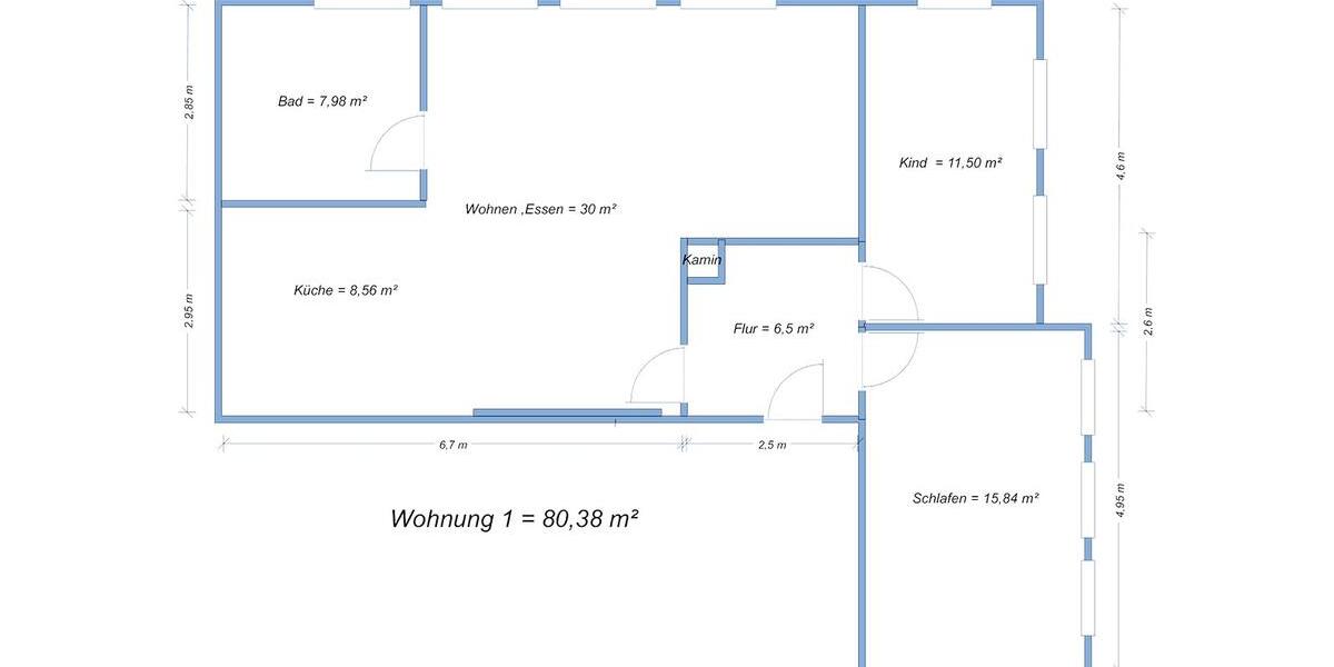 Etagenwohnung Suhl - 3 Zimmer, 80 m&sup2;, 780&euro; | Angebot:26250027