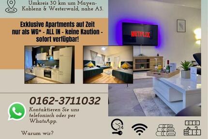 Wohnen auf Zeit Koblenz - 3 Zimmer, 77 m&sup2;, 599&euro; | Angebot:26111415