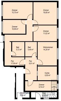 Erdgeschoßwohnung Neubrunn - 6 Zimmer, 120 m&sup2;, 960&euro; | Angebot:26006492