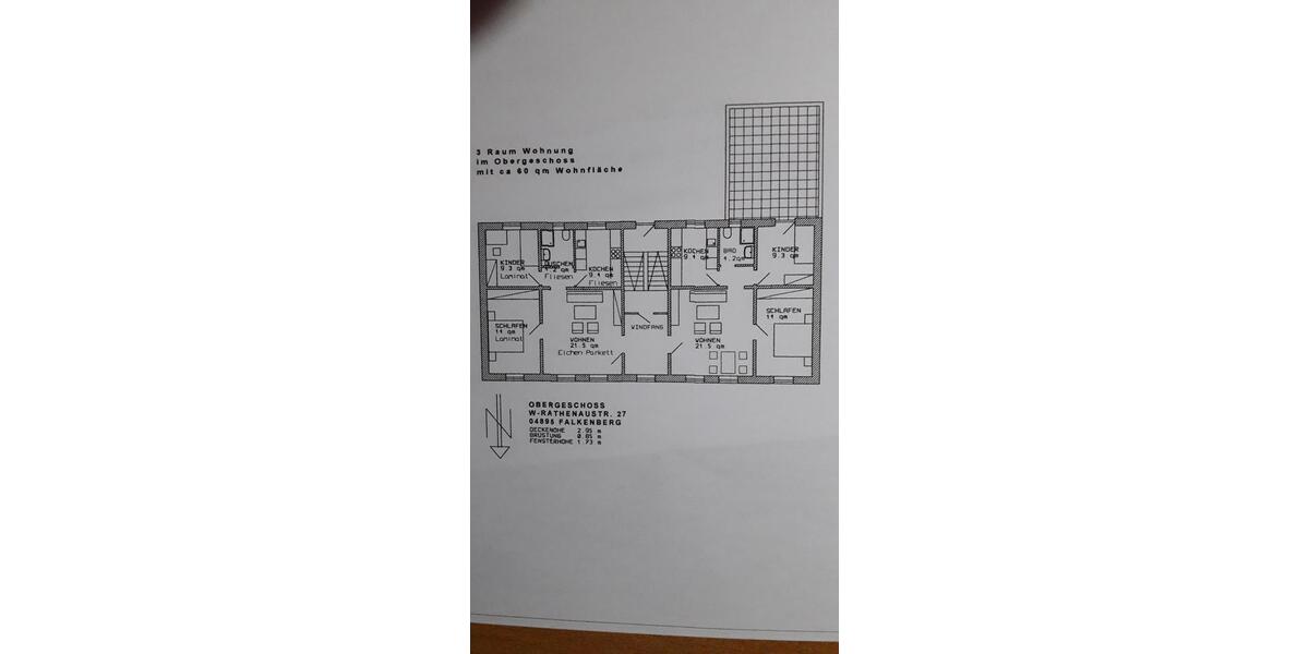 Etagenwohnung Falkenberg/Elster Elster - 3 Zimmer, 60 m&sup2;, 365&euro; | Angebot:26349118