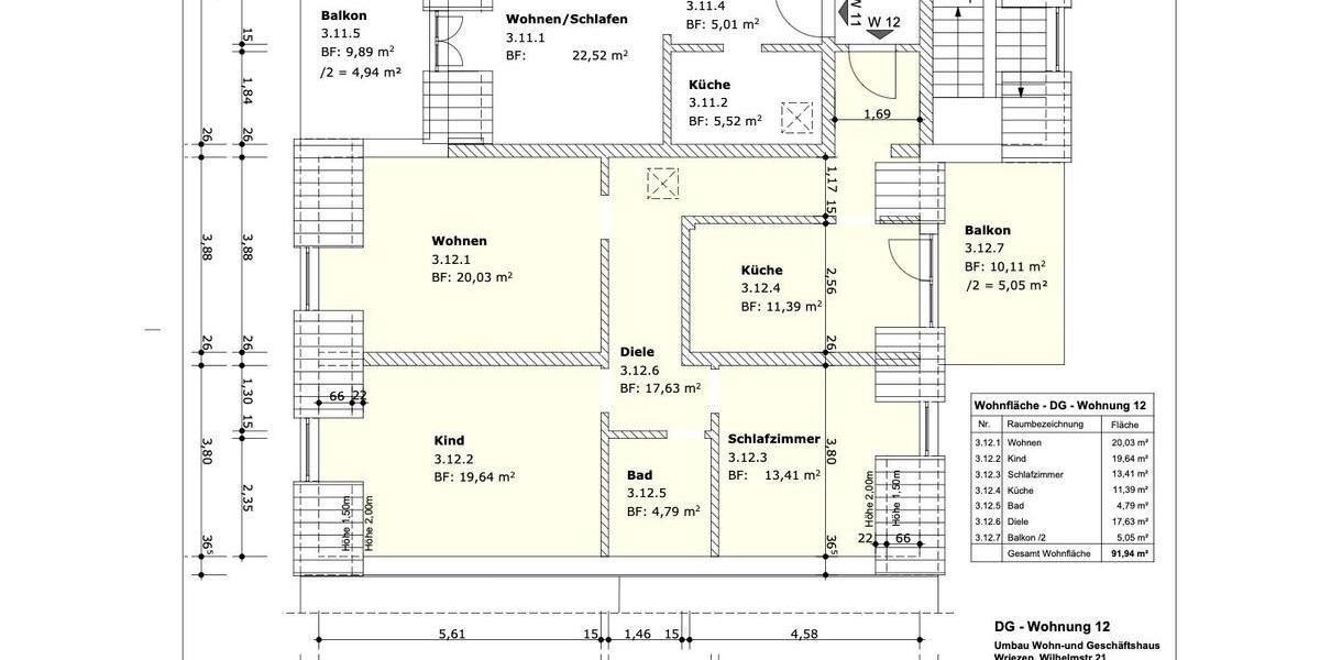 Dachgeschoßwohnung Wriezen - 3 Zimmer, 92 m&sup2;, 790&euro; | Angebot:26178332