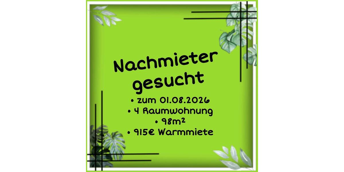 Erdgeschoßwohnung Apolda - 4 Zimmer, 98 m&sup2;, 915&euro; | Angebot:25832417