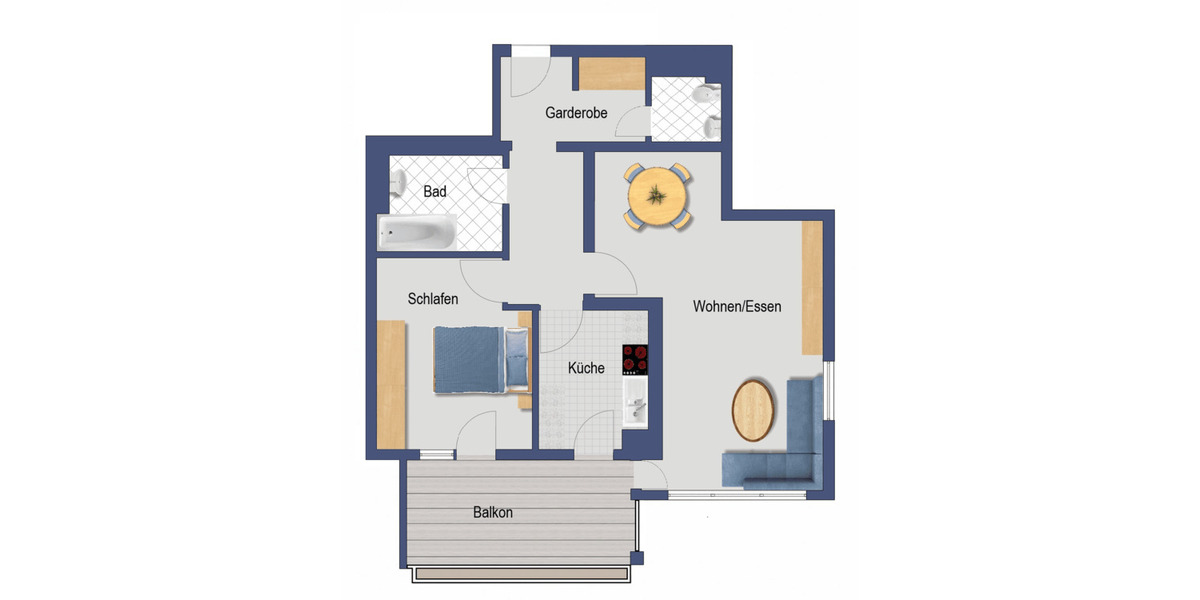 Etagenwohnung Nürnberg St Johannis - 2 Zimmer, 70 m&sup2;, 750&euro; | Angebot:26744683