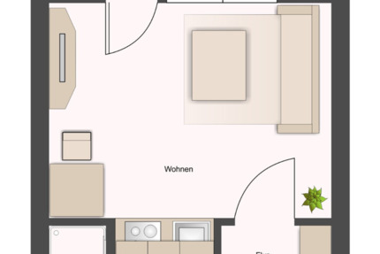 Helles 1-Zimmer-Appartement mit Balkon & Stellplatz am York-Ring 1 zimmer