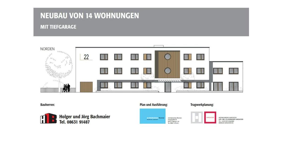 Erdgeschoßwohnung Töging am Inn - 2 Zimmer, 66 m&sup2;, 736&euro; | Angebot:26296547