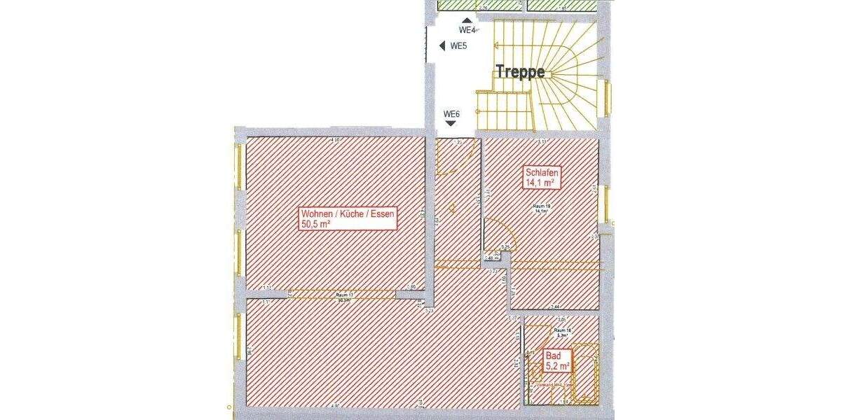 Etagenwohnung Fürth Innenstadt - 2 Zimmer, 69 m&sup2;, 897&euro; | Angebot:23125627