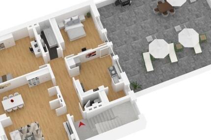 Große Wohnung 4 Zimmer Küche Bad WC Terrasse 4 zimmer