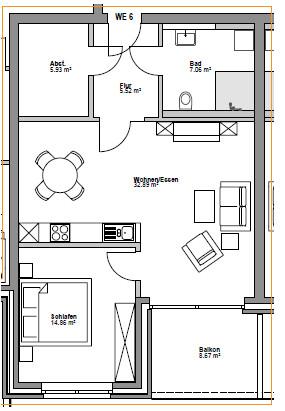 Etagenwohnung Rheine - 2 Zimmer, 71 m&sup2;, 955&euro; | Angebot:25991762