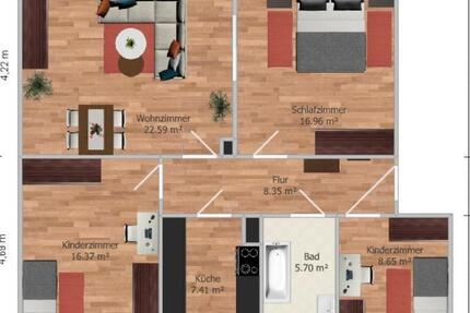 4 Raum Wohnung 4 zimmer