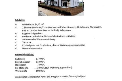 Wohnung Küps - 2 Zimmer, 64 m&sup2;, 707&euro; | Angebot:26345455
