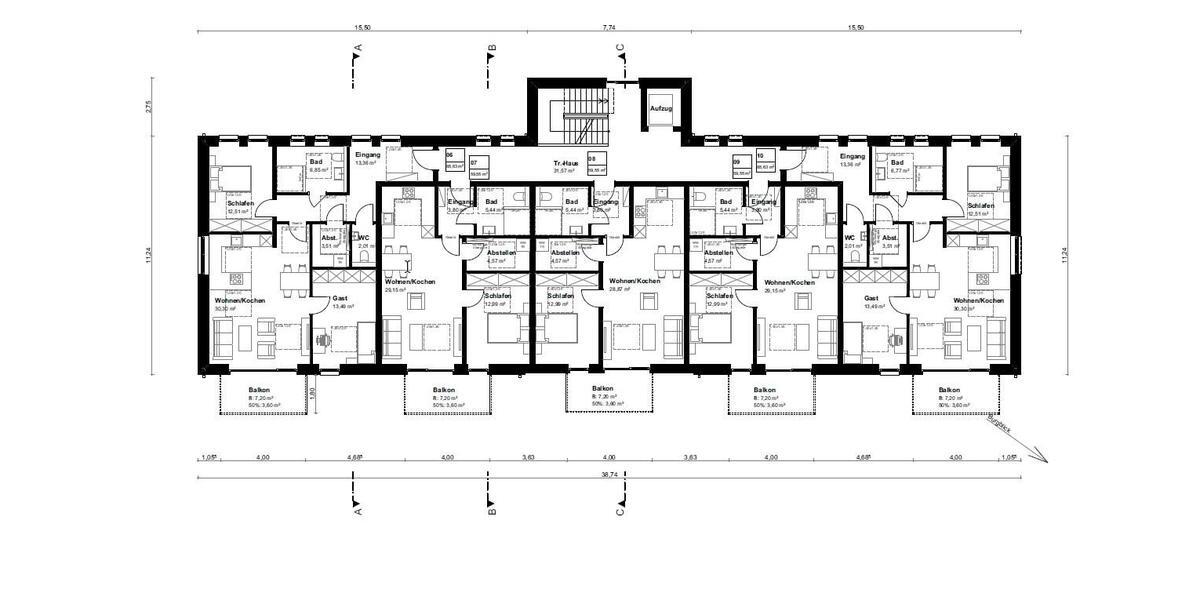 Etagenwohnung Bad Bentheim - 4 Zimmer, 117 m&sup2;, 1.465&euro; | Angebot:26561469