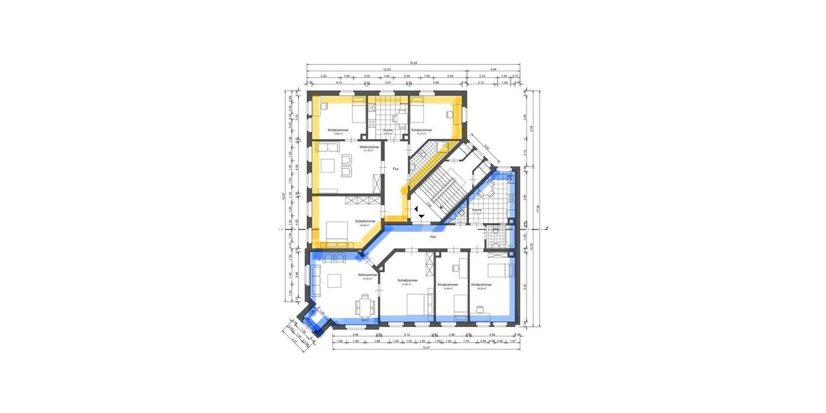Etagenwohnung Wurzen - 4 Zimmer, 110 m&sup2;, 1.040&euro; | Angebot:26679893