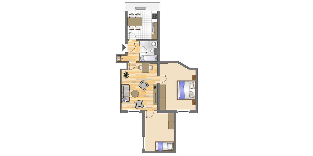 Etagenwohnung Herne Sodingen - 3 Zimmer, 69 m&sup2;, 499&euro; | Angebot:24213626