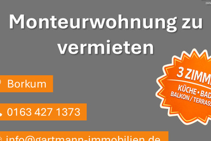 Haus Borkum - 3 Zimmer, 45 m&sup2;, 1.600&euro; | Angebot:25379116