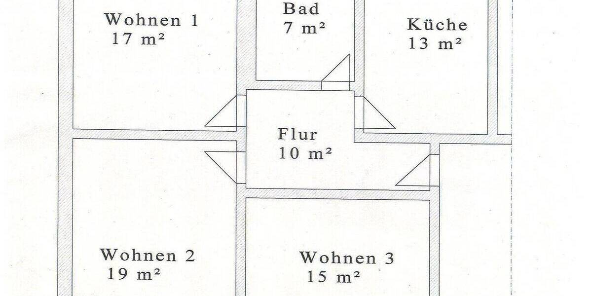 Etagenwohnung Großräschen - 3 Zimmer, 81 m&sup2;, 530&euro; | Angebot:26675012