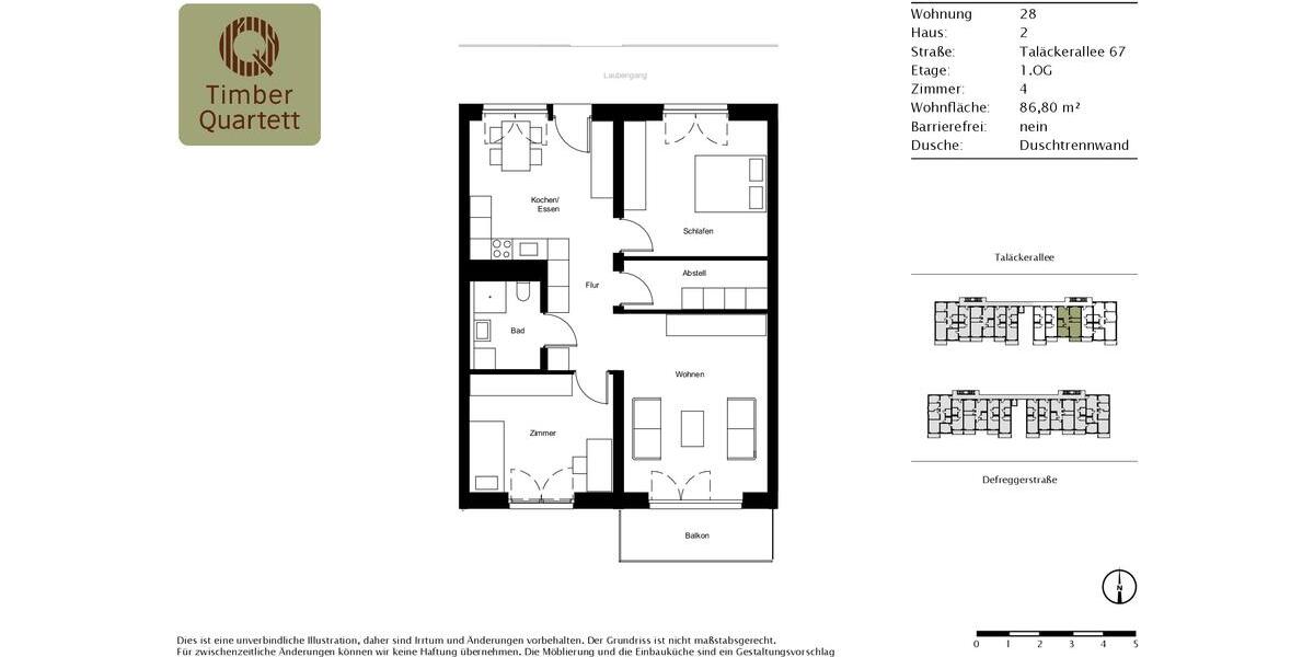 Etagenwohnung Künzelsau - 4 Zimmer, 87 m&sup2;, 612&euro; | Angebot:24416307