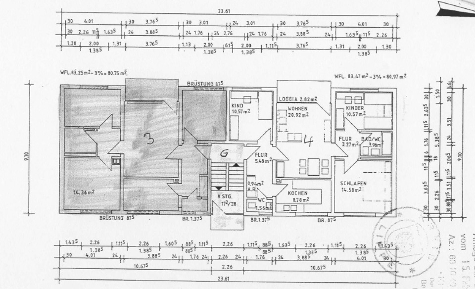 Etagenwohnung Blomberg - 4.5 Zimmer, 81 m&sup2;, 640&euro; | Angebot:24592169