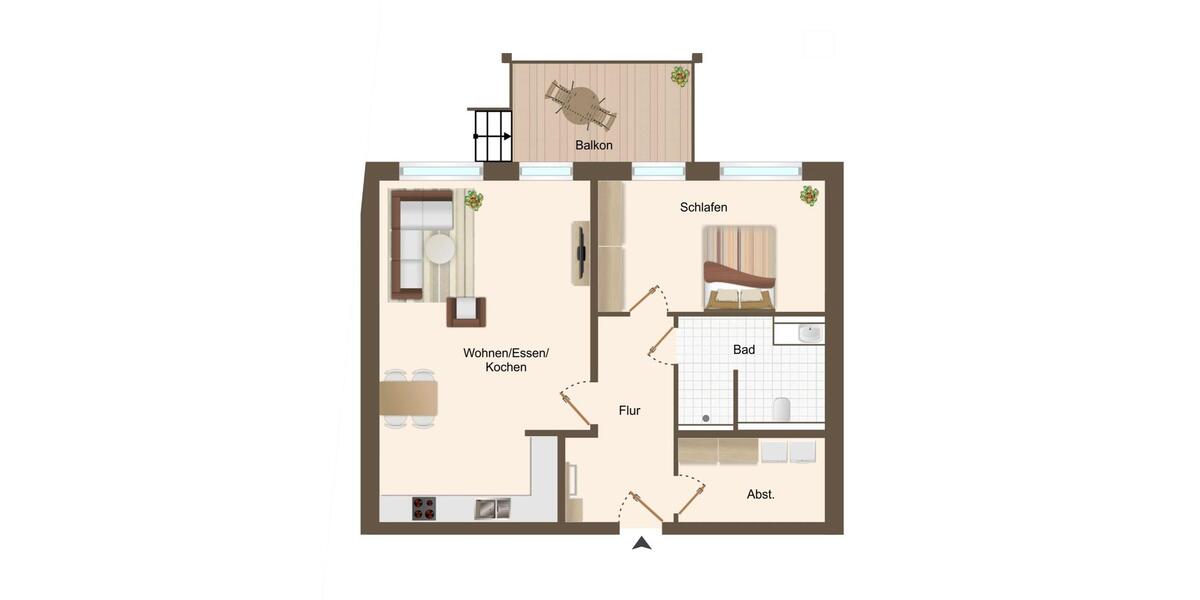 Erdgeschoßwohnung Esterwegen - 2 Zimmer, 82 m&sup2;, 778&euro; | Angebot:18849354