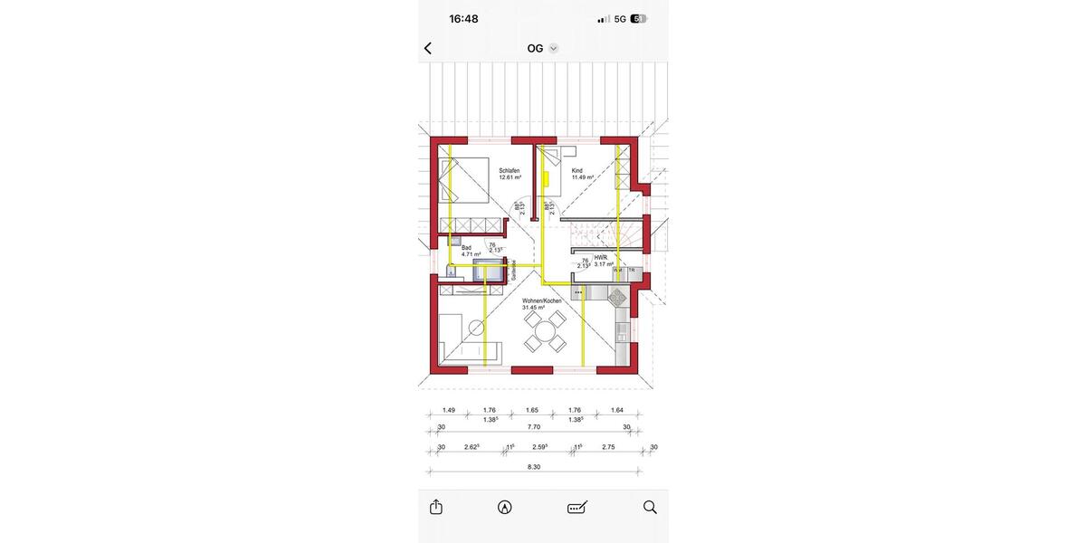 Etagenwohnung Schiffdorf - 3 Zimmer, 77 m&sup2;, 850&euro; | Angebot:25198579