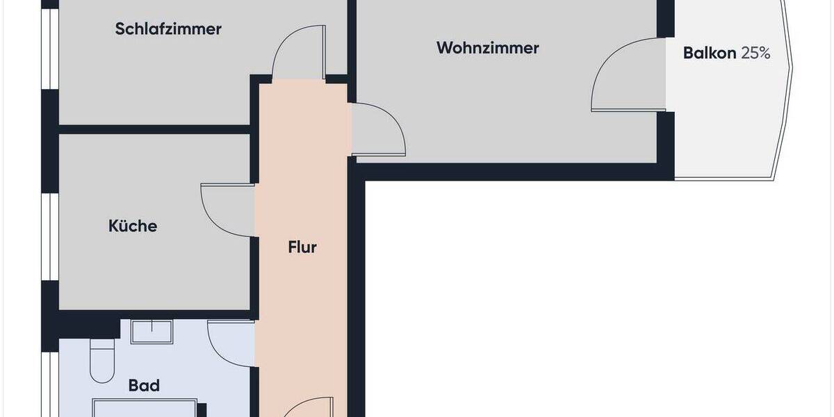 Etagenwohnung Hoyerswerda Knappenrode - 2 Zimmer, 51 m&sup2;, 299&euro; | Angebot:25797526