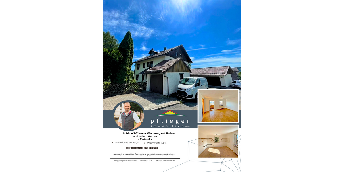 Wohnung zum Mieten in Zwiesel 550 € 85 m² 3 zimmer